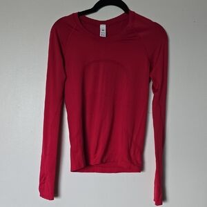lululemon athletica Red Long Sleeve Top